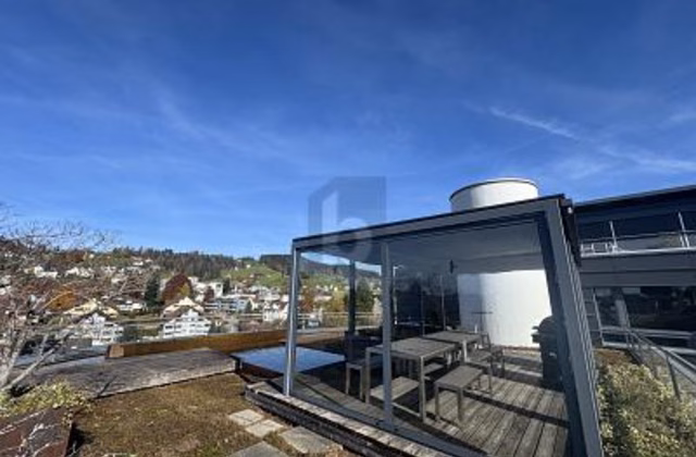 Modern office space with terrace