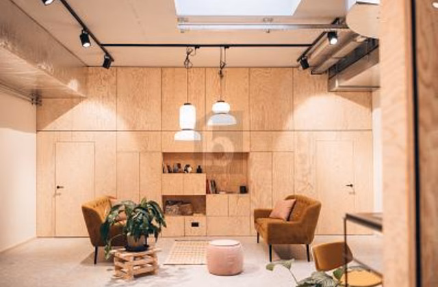 Furnished private office in coworking space