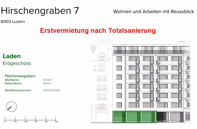 Your new retail/practice location with views of the Reuss and Old Town