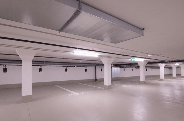 Indoor parking space for electric car