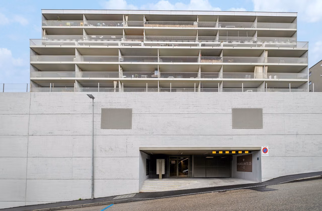 Parking space in underground car park