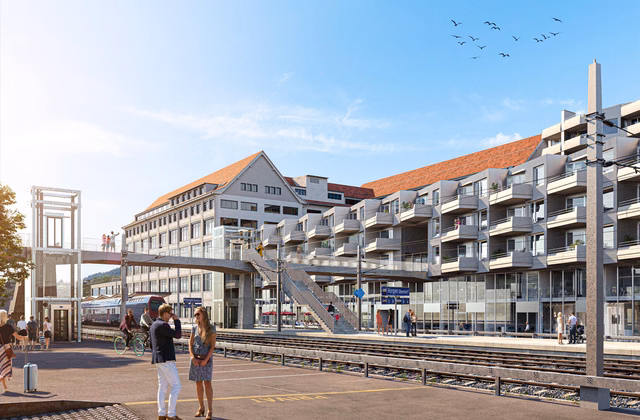 Attractive commercial and office spaces directly at Horgen Oberdorf station