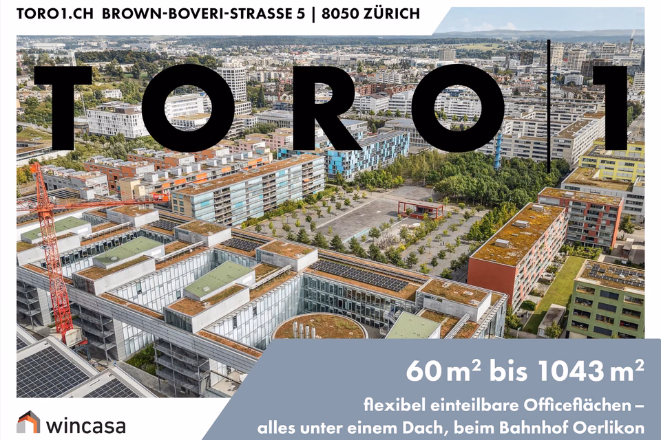 Dynamic. Modern. Perfectly connected. Your office in Toro 1, Brown-Boverie-Strasse, 8050 Zürich, Zurich, CH