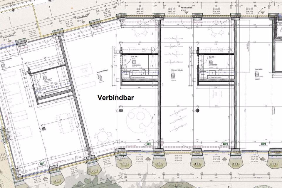 Atelier spaces on the ground floor – Maison Hulot, Poststrasse, 8610 Uster, Zurich, CH