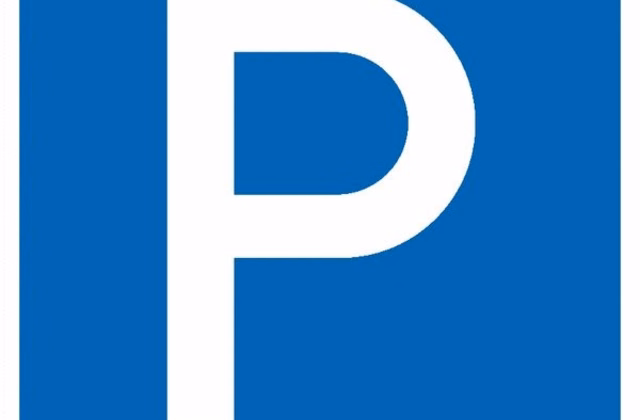 Motorcycle parking space in a sheltered indoor parking garage!