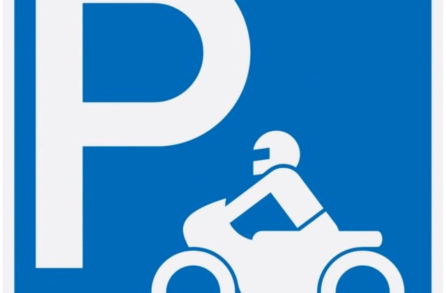 Motorcycle parking spaces in spacious multi-level garage