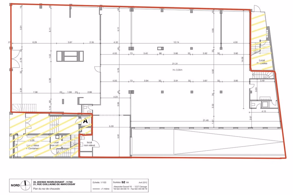 Attractive retail premises of 610 m² with 638 m² storage in the heart of Plainpalais, Avenue Henri-Dunant, 1205 Genève, Geneva, CH