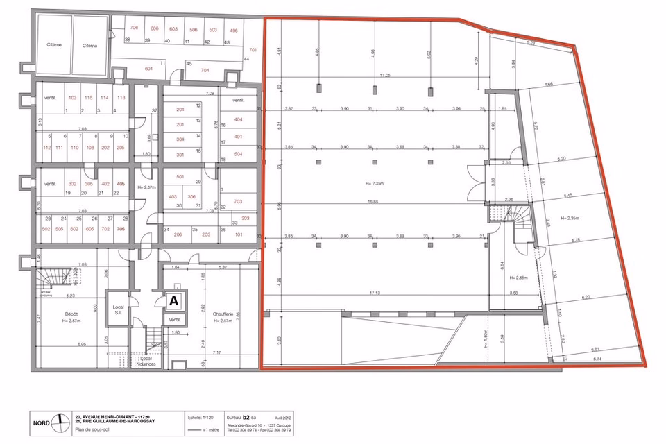 Attractive retail premises of 610 m² with 638 m² storage in the heart of Plainpalais, Avenue Henri-Dunant, 1205 Genève, Geneva, CH