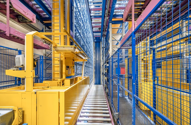 Semi-automatic high-bay warehouse with approx. 2'200 standard pallet spaces for long-term rent