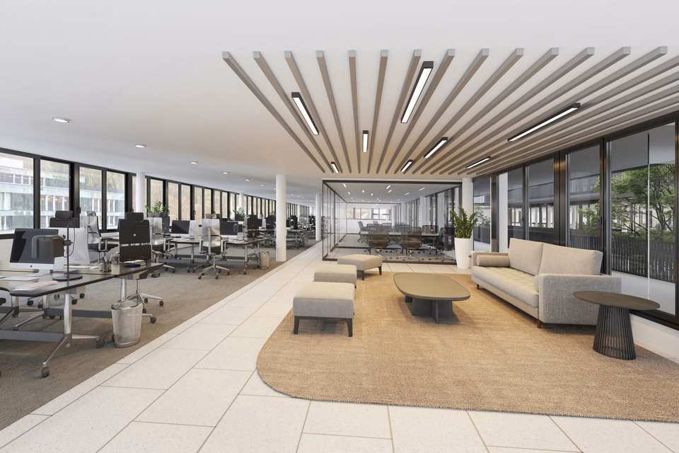 Offices, medical practice or showroom from 150 m2 to 1'120 m2 — a different concept: light-filled with patio flair, Täfernstrasse, 5405 Baden-Dättwil, Aargau, CH